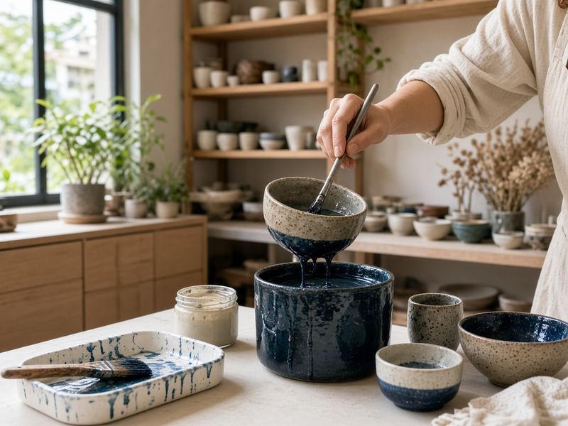 Glaze days at Golden Vortex Atelier