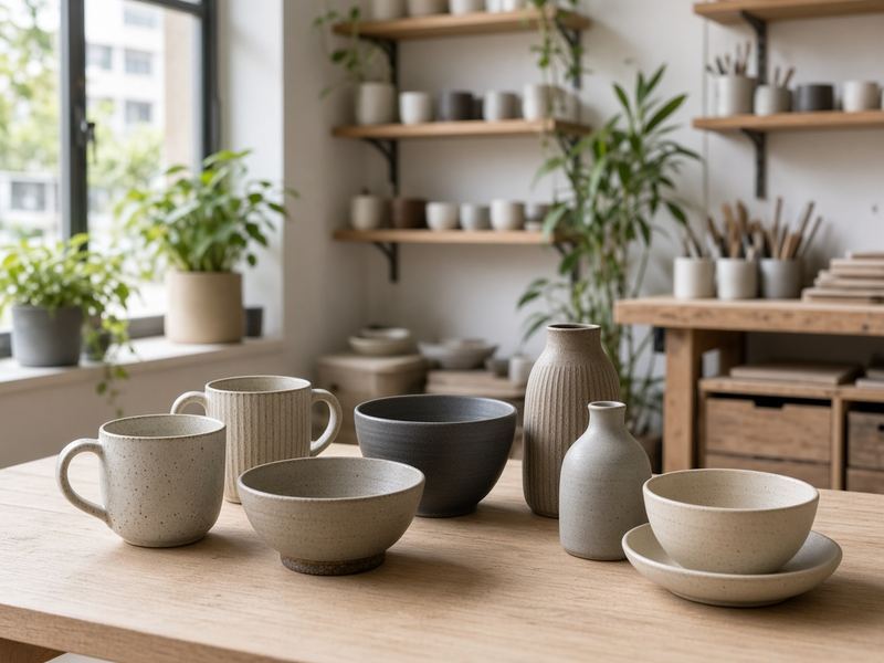 Retail pots at Golden Vortex Atelier